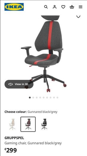 IKEA - Ergo Gaming Chair (3D arm rests)