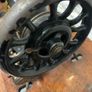 Vintage Singer Cast Iron Sewing Table with Jones 6400 Machine. Image 10