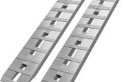 1520 x 305mm Aluminum Ramps 2 Pcs ATV Ramps Loading Ramps 6000 lbs / 2722 kg Capacity Up to 16 inch / 406 mm Loading Height