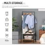 2-Tier Garment Rack Storage Shelves Metal Coat Clothes Stand Shoes Storage Organisation shelves Open Wardrobe Freestanding Tidy Rail 64 x 42.5 x 149 cm (FREE POSTAGE) Image 8