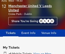 Manchester Utd vs Leeds United Croke Park