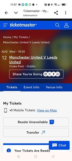 Manchester Utd vs Leeds United Croke Park