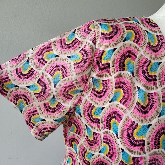 Pink pattern dress, Size XL-XXL / 12-14