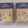 Brass Electric Switched Sockets with Rope Edge Image 2