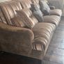 Beautiful Velvet Sofa and Chair as new condition Image 2