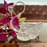 Vintage Cavan Ireland Clear Glass Swan Ornamental Pin Dish Image 8
