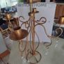 Gold color Painted Wrought iron Wall Candle Holder for 5 Candlesticks Image 2