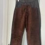 Unsigned genuine dark brown suede and leather jeans style trousers Sz 8UK - W28 L32 - Rrp 350 (New) Image 2