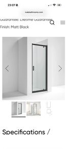 Matt Black Pivot Shower Door