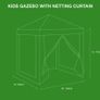 New Children's Multi Coloured Play Tent Sun Shade 1.5m x 1.5m Image 2