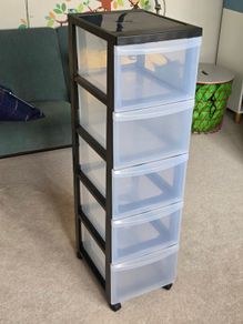 Iris Ohyama Plastic Drawer Storage Unit - 4 Drawers - Perfect Condition
