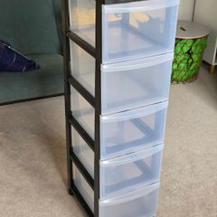 Iris Ohyama Plastic Drawer Storage Unit - 4 Drawers - Perfect Condition