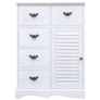 Sideboard with 10 Drawers White 113x30x79 cm Wood Image 9