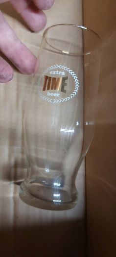 2 x time 1/2 pint glasses extremely rare,,buyer collects, to fragile to post
