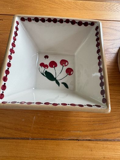 WANTED . Nicholas Mosse 5 inch square cherry bowl