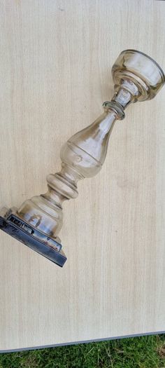 Vintage Large Glass Candlestick