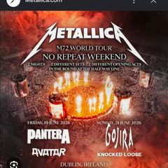 Metallica tickets swap my standing package for seating