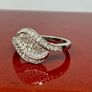 Diamonds Beautiful White Diamond Ring in Rhodium Overlay Sterling Silver Image 3