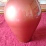 9 Inches Tall Orange Glass Vase Made In Spain Image 6