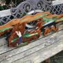 Original Artwork, Acrylic on live edge Cedar, housewarming gift, unique artwork, cabin gift, rustic art 55" x 14" Image 7