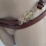 MOSCHINO CheapNChic tan leather belt with gold hardware - Rrp 220 (New) Image 9