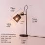 Modern vintage USB charging desk lamp metal mesh cover adjustable table light living room bedroom work study office Image 2
