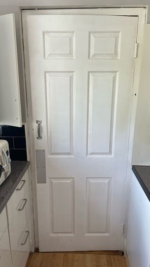 Timber white door