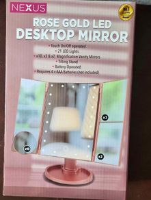 Mirror LED Light Makeup Portable Nexus Rose Gold