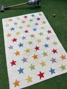 Great Little Trading Co. Hand-Tufted Wool Star Rug