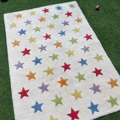 Great Little Trading Co. Hand-Tufted Wool Star Rug