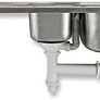 Stainless Steel Kitchen Sink Basin & Victoria Tap, Reversible, 105cm x 18cm x 50cm Image 2