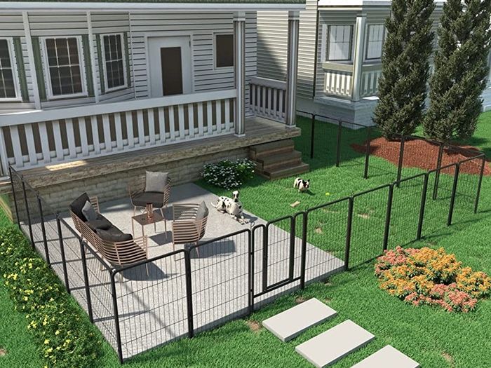 Dog Pen, 8 Panel Puppy Pen with Door, High 80cm Indoor/Outdoor Pet Exercise Playpen, Portable Foldable Animal Run Enclosures for Dogs, Puppies, Cats, Rabbits and Other Animals (FREE SHIPPING)