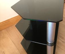 Glass television stand