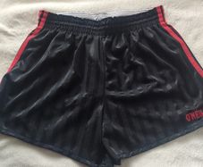 RARE  Vintage O'Neills Mourne Shadow Stripe Shorts  Black/Red