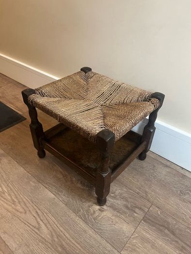 Antique Irish Woven Stool