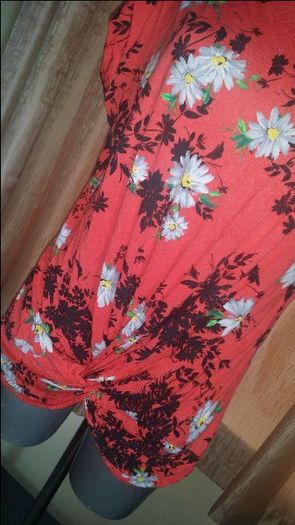 Red floral top from Dunnes size UK18 EUR46 Postage included