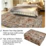 Washable Rugs for Living Room 160x230cm Non-Slip Soft Bedroom Rugs Thin Distressed Carpet Rug Low Profile Floor Rug for Office Bathroom Dinning Room Playroom(Terracotta) Image 4