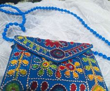 Sutliyan Handmade Blue Canvas Sling Bag