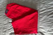 red cotton trousers