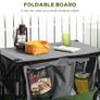 Garden Trolley, Cargo Traile on Wheels, Folding Collapsible Camping Trolley, Outdoor Utility Wagon, Dark Grey Image 3