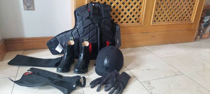 Teens horse riding gear