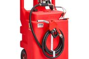 Diesel Transfer Tank, 32 Gallon, Portable Kerosene Tank with 12V DC 10GPM Electric Transfer Pump, 13 ft Delivery Hose &amp; Self-sealing Nozzle