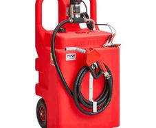 Diesel Transfer Tank, 32 Gallon, Portable Kerosene Tank with 12V DC 10GPM Electric Transfer Pump, 13 ft Delivery Hose & Self-sealing Nozzle