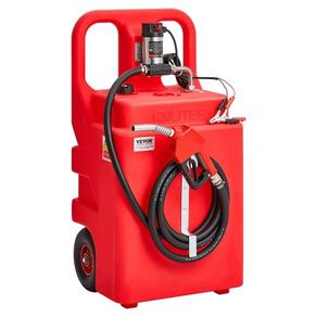 Diesel Transfer Tank, 32 Gallon, Portable Kerosene Tank with 12V DC 10GPM Electric Transfer Pump, 13 ft Delivery Hose & Self-sealing Nozzle