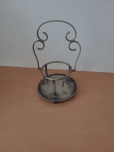 Antique silver hanging plant holder - silver hallmarked