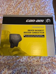 Can-Am driver's back rest