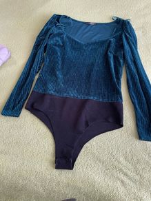 Quiz bodysuit in Sparkling Green Size 14