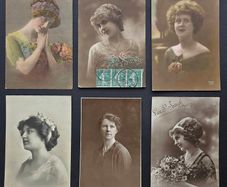 Antique Women Portrait Postcards Early 1900s