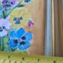 Framed And Signed Small Oil Painting On Canvas Still Life Pansies For Thoughts. By Sk. M. Paul. Image 6
