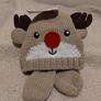 Reindeer Warm Lined Hat And Mittens Set, New Image 6